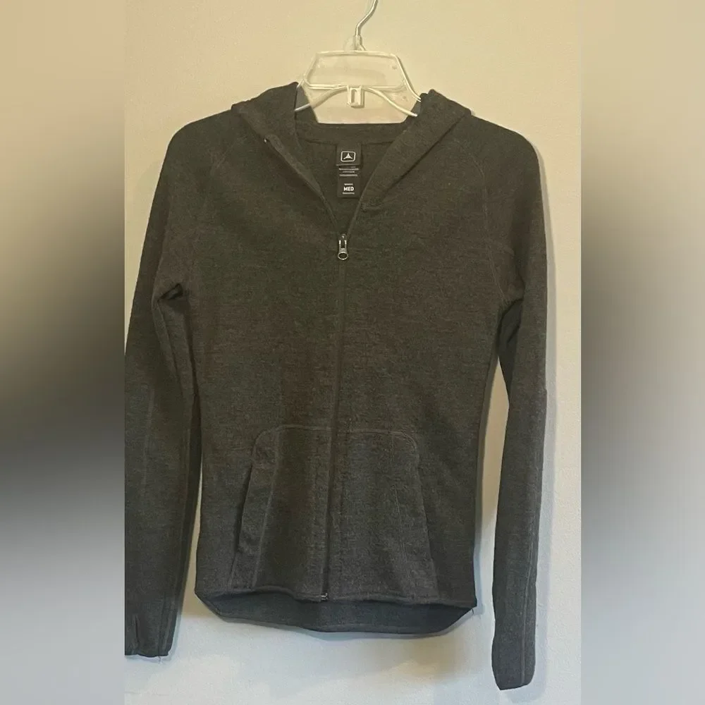 Triple Aught Design Dark Gray Merino Wool Full Zip Hoodie Women’s Medium - Picture 1 of 12